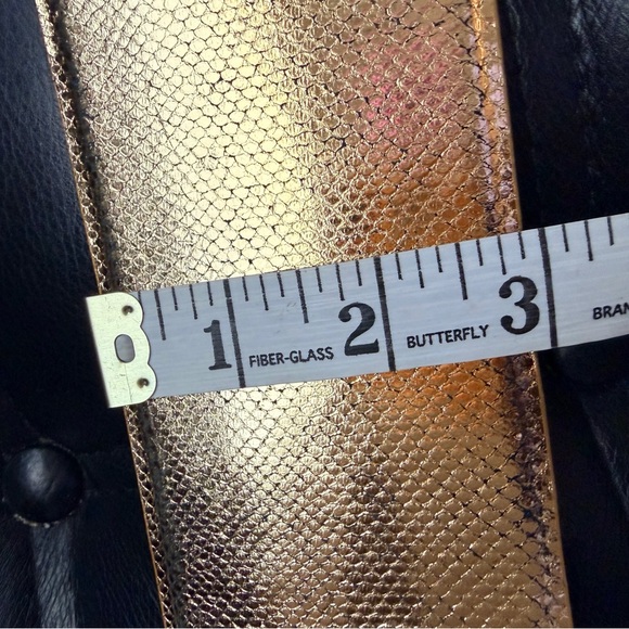W. Kleinberg Wide Snakeskin Exotic Gold Luxury Leather Belt USA M/34\
